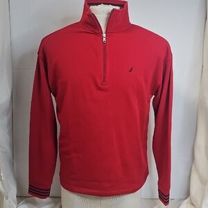 Nautica Women's Bold Red Zip-Up Sweater